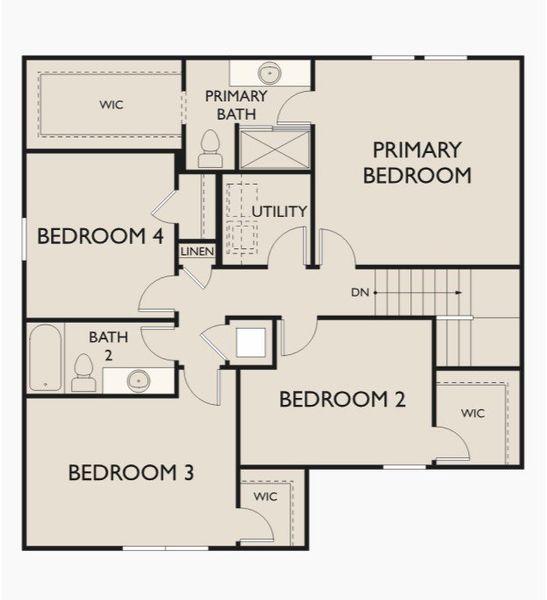2D floor plan layout for the Copernicus by Starlight Homes in Crescent Pointe, Carrollton, GA (Image 3).