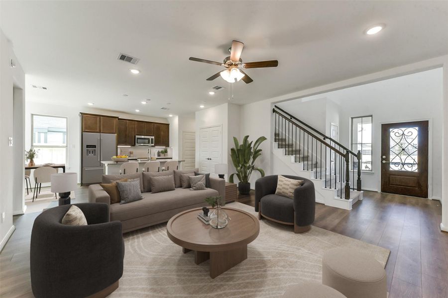 Furnished interior view inside a new home in Colony at Pinehurst, Pinehurst (Image 6).