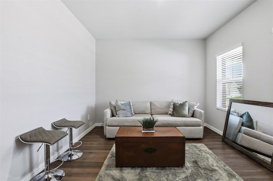 Furnished interior view inside a new home in Tesoro at Chisholm Trail Ranch, Crowley (Image 18). Furnished interior view inside a new home in Tesoro at Chisholm Trail Ranch, Crowley (Image 18).