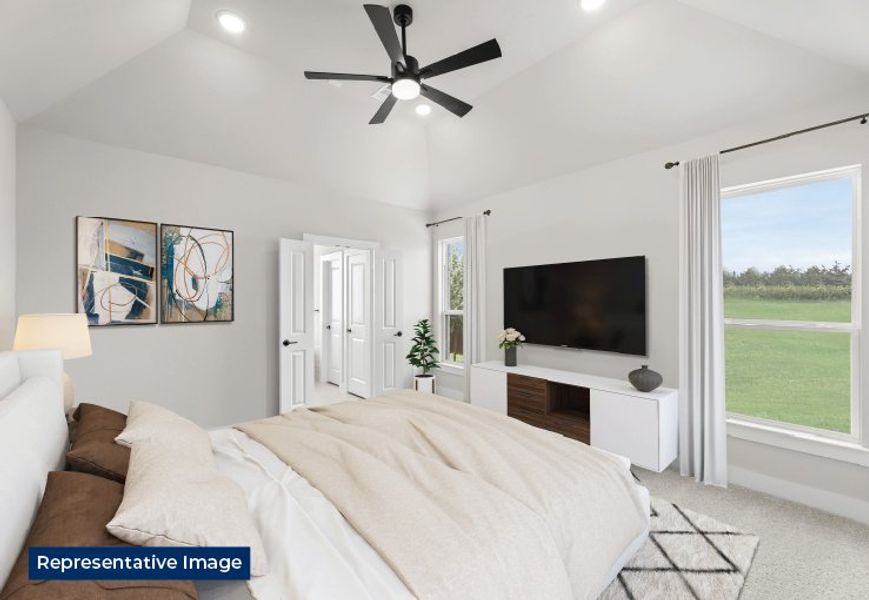 Representative furnished interior of a home built from the Denton F by First Texas Homes in The Villages of Hurricane Creek, Anna (Image 6). Representative furnished interior of a home built from the Denton F by First Texas Homes in The Villages of Hurricane Creek, Anna (Image 6).