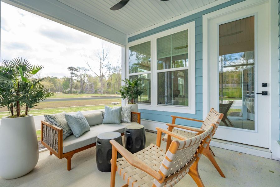 Exterior details and patio area of a home in Sweetgrass Station, Summerville (Image 32). Exterior details and patio area of a home in Sweetgrass Station, Summerville (Image 32).