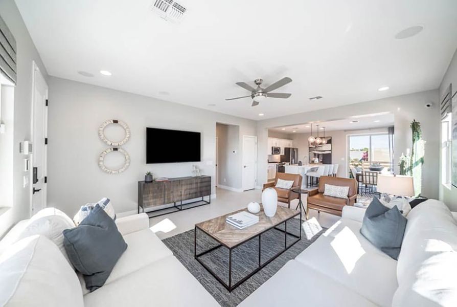 Representative furnished interior of a home built from the CC-RM1 by Taylor Morrison in Parkside, Phoenix (Image 8).