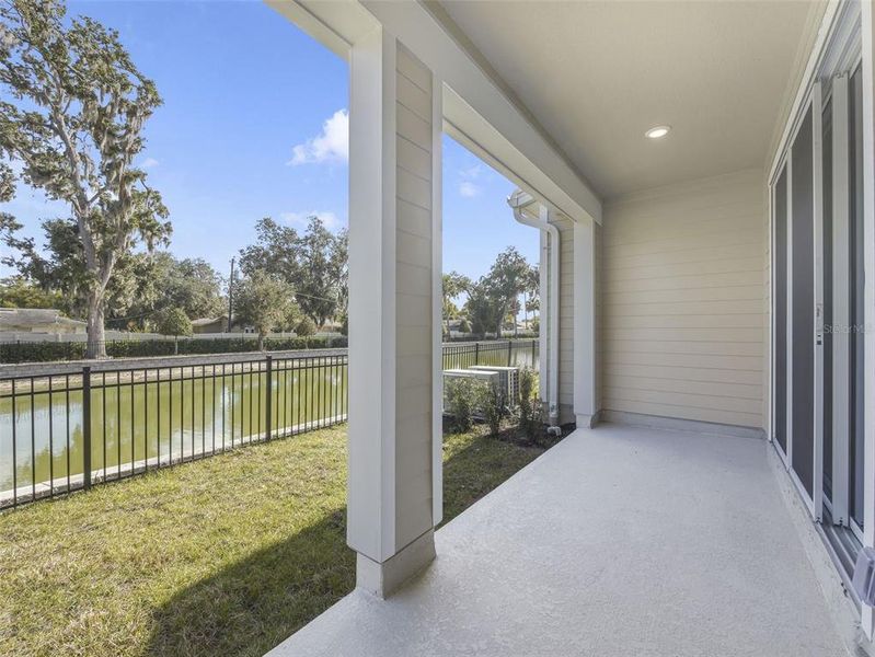 Exterior details and patio area of a home in Towns at Riverwalk, Sanford (Image 2). Exterior details and patio area of a home in Towns at Riverwalk, Sanford (Image 2).