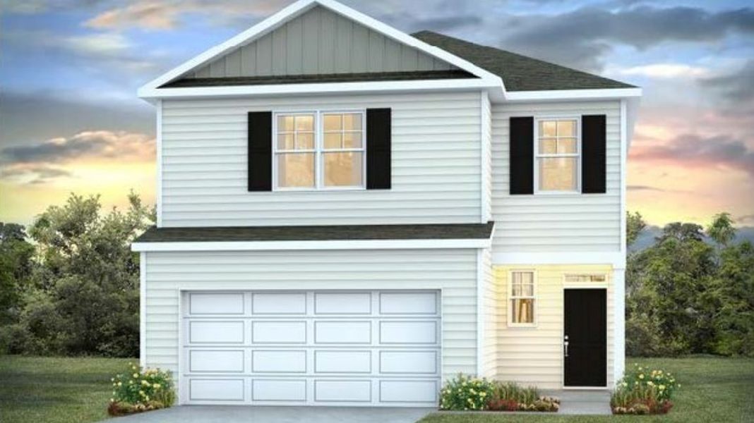 Representative exterior photo of a completed home built from the MANNING by D.R. Horton in Rivers Reach, Yemassee, SC (Image 1). Representative exterior photo of a completed home built from the MANNING by D.R. Horton in Rivers Reach, Yemassee, SC (Image 1).