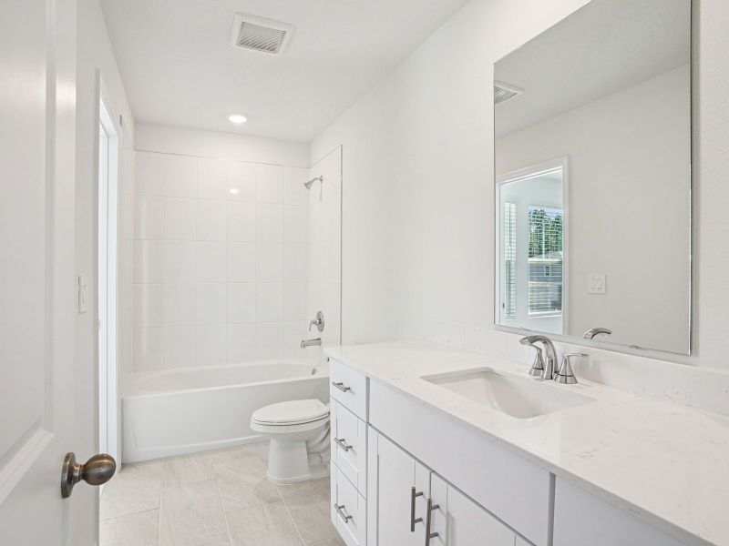 Furnished interior view inside a new home in The Meadow at Crossprairie Townes, St. Cloud (Image 6).