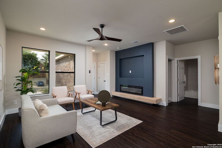 Furnished interior view inside a new home in , San Antonio (Image 12). Furnished interior view inside a new home in , San Antonio (Image 12).