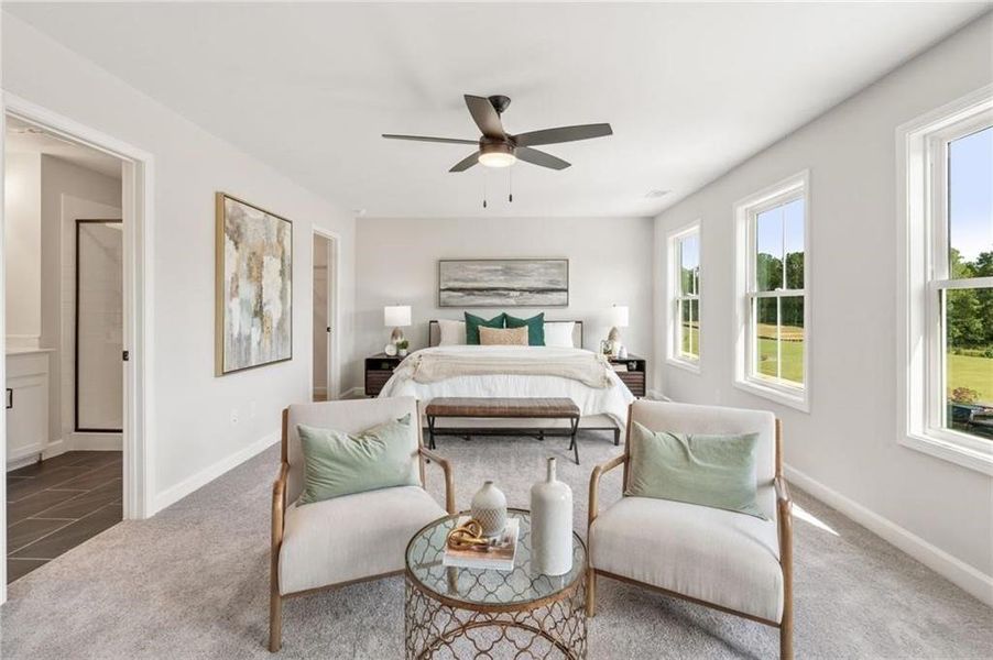 Furnished interior view inside a new home in Wildwood Place, Powder Springs (Image 6). Furnished interior view inside a new home in Wildwood Place, Powder Springs (Image 6).