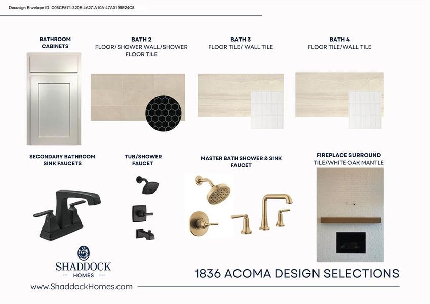 Sample of building materials used in homes in High Plains at Furst Ranch, Bartonville (Image 4).