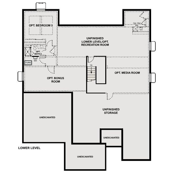 2D floor plan layout for the The Hamilton by Century Communities in Trails at Smoky Hill | The Preserve, Parker, CO (Image 5).