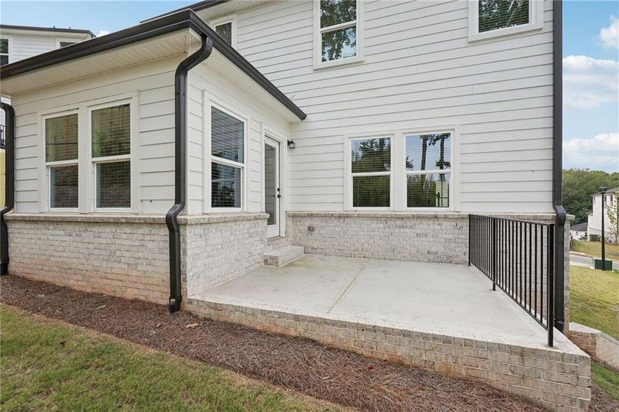 Exterior details and patio area of a home in Hemingway - Reserve Series, Cumming (Image 2).