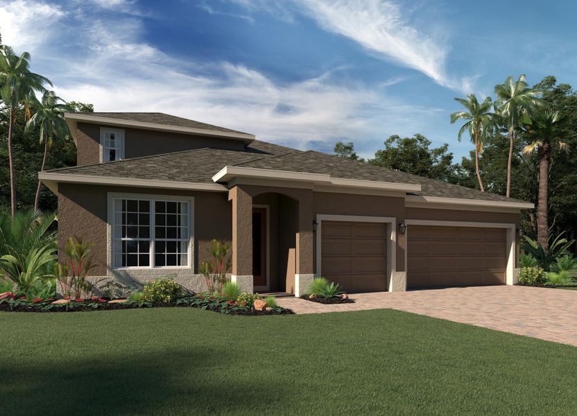 Elevation 1 with Optional Bonus Room - Emerson Executive by Landsea Homes