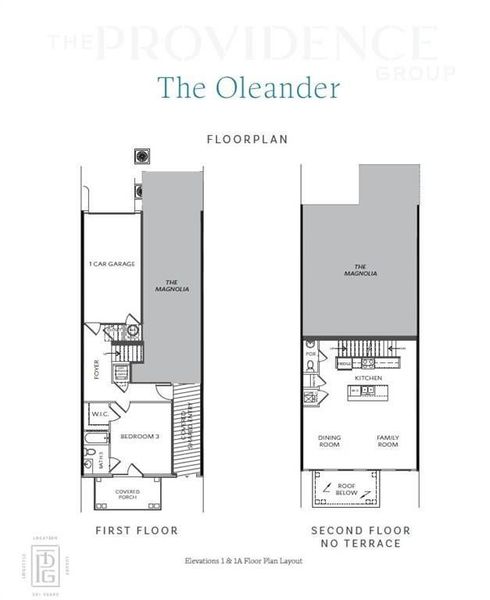 Oleander Floor Plan - Level 1 & 2