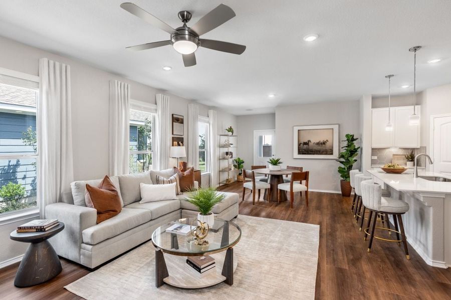 Representative furnished interior of a home built from the 1605 Modeled by KB Home in Sunset Oaks, Maxwell (Image 5).
