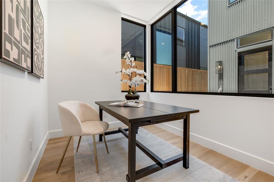 Dining room featuring light hardwood / wood-style floors