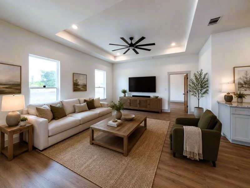 Furnished interior view inside a new home in , Fort Worth (Image 6). Furnished interior view inside a new home in , Fort Worth (Image 6).