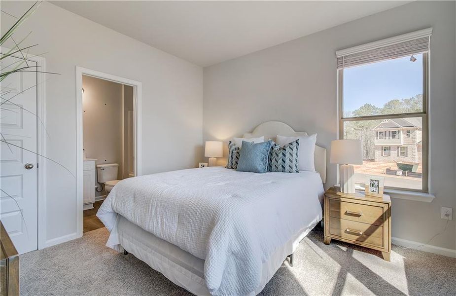 Furnished interior view inside a new home in Cambria at Traditions, Hampton (Image 24). Furnished interior view inside a new home in Cambria at Traditions, Hampton (Image 24).