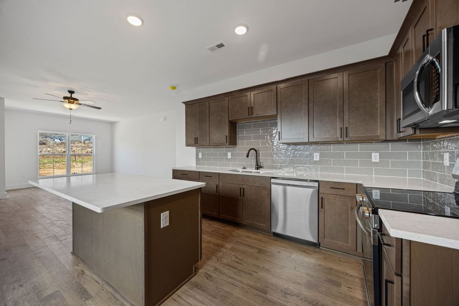 Representative furnished interior of a home built from the Gayle Townhome by Parkside Builders in The Parks of Mill Town, Chattanooga (Image 17).