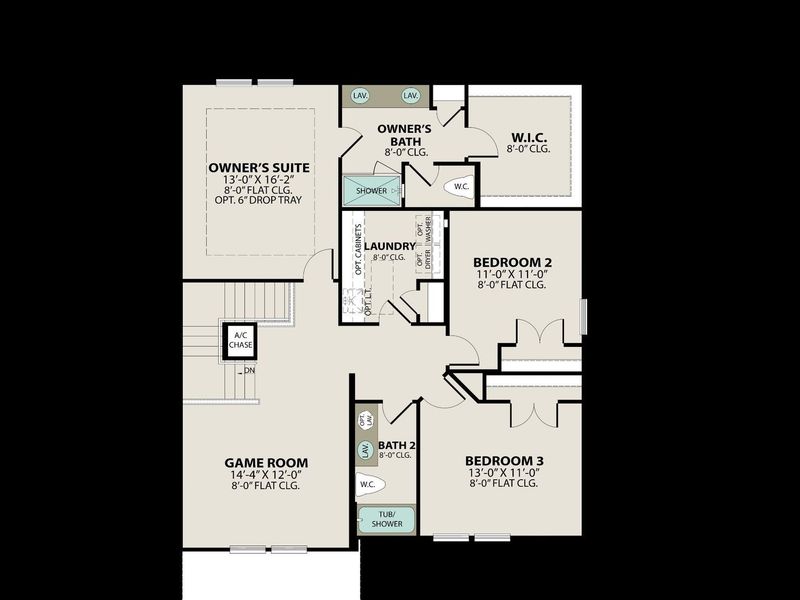 2D floor plan layout of this home in Woods Crossing, Gallatin, TN (Image 6).