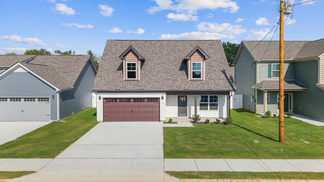 Front exterior of a new home in Stonehenge, Manchester, TN, highlighting curb appeal (Image 17). Front exterior of a new home in Stonehenge, Manchester, TN, highlighting curb appeal (Image 17).