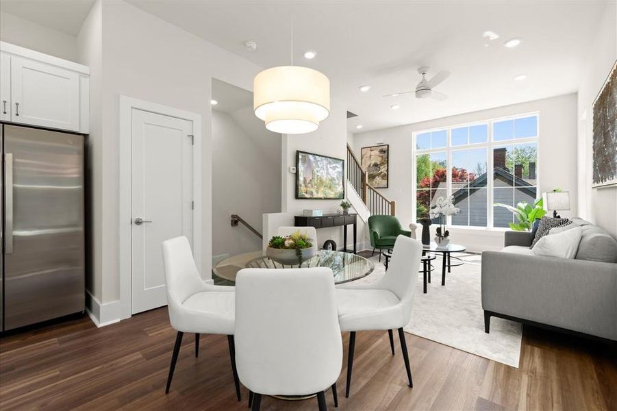 Furnished interior view inside a new home in , Atlanta (Image 12). Furnished interior view inside a new home in , Atlanta (Image 12).