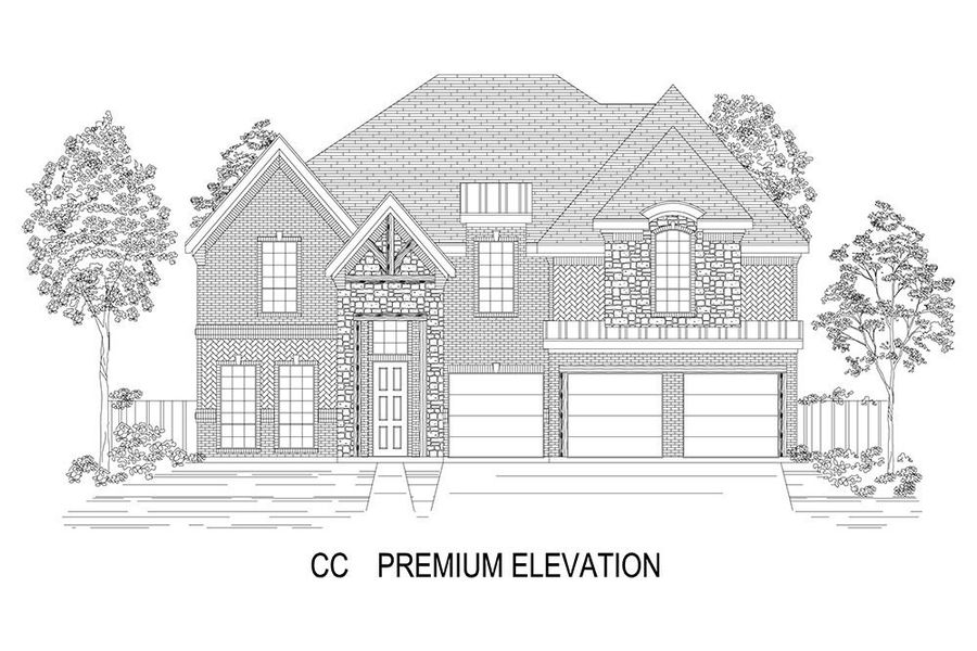 Representative rendering of the exterior for the Boston 2F (w/Media) by First Texas Homes (Image 12).