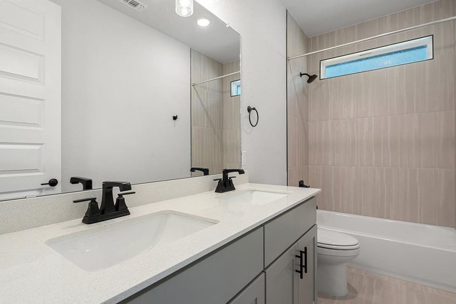 Furnished interior view inside a new home in Terrace Collection at Heritage, Dripping Springs (Image 7). Furnished interior view inside a new home in Terrace Collection at Heritage, Dripping Springs (Image 7).