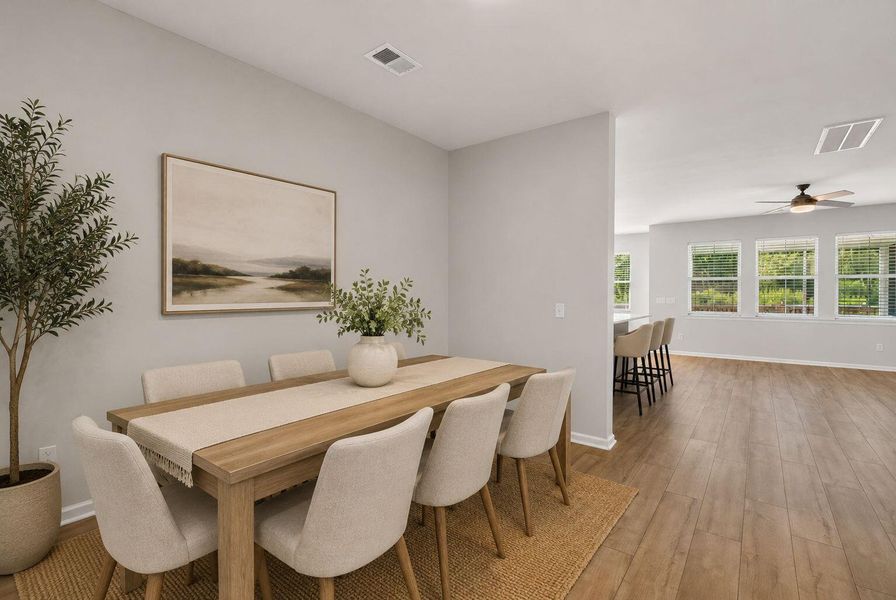 Furnished interior view inside a new home in Sweetgrass at Summers Corner, Summerville (Image 42).