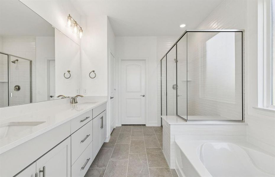 Owner's private bath with Shower & Tub