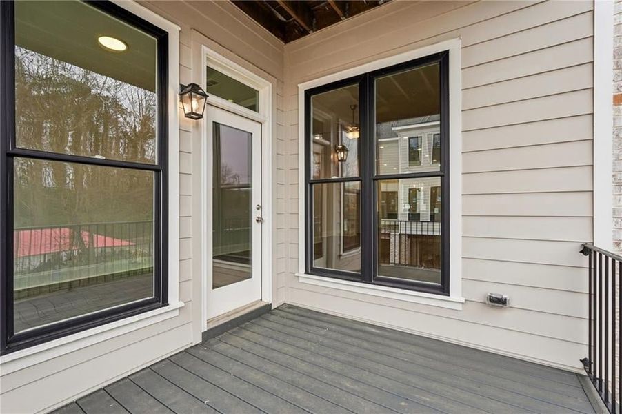 View of wooden deck