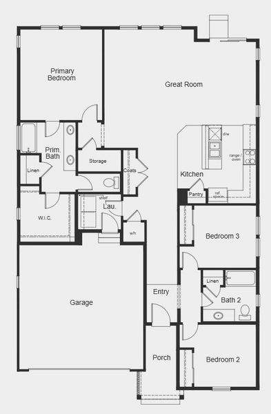 2D floor plan layout for the 1747 by KB Home in The Nest Classic at Canyon Creek, Erie, CO (Image 3). 2D floor plan layout for the 1747 by KB Home in The Nest Classic at Canyon Creek, Erie, CO (Image 3).