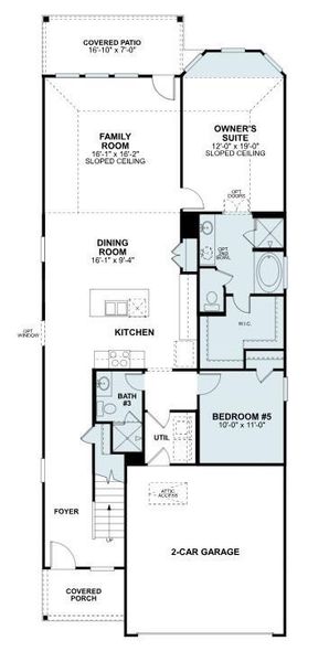 2D floor plan layout of this home in Pinewood at Grand Texas, New Caney, TX (Image 4).