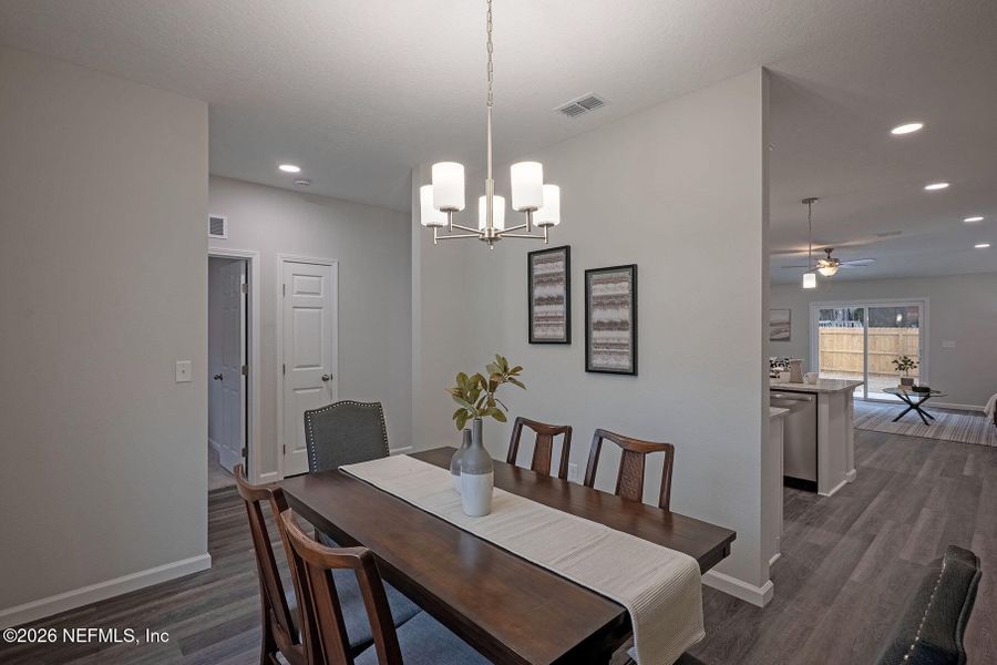 Furnished interior view inside a new home in , Jacksonville (Image 7). Furnished interior view inside a new home in , Jacksonville (Image 7).