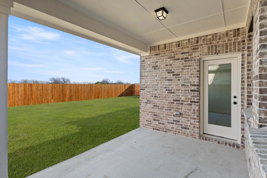 Covered Patio and Backyard