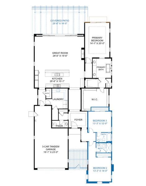 2D floor plan layout of this home in The Villas II at Desert Mountain, Scottsdale, AZ (Image 3). 2D floor plan layout of this home in The Villas II at Desert Mountain, Scottsdale, AZ (Image 3).