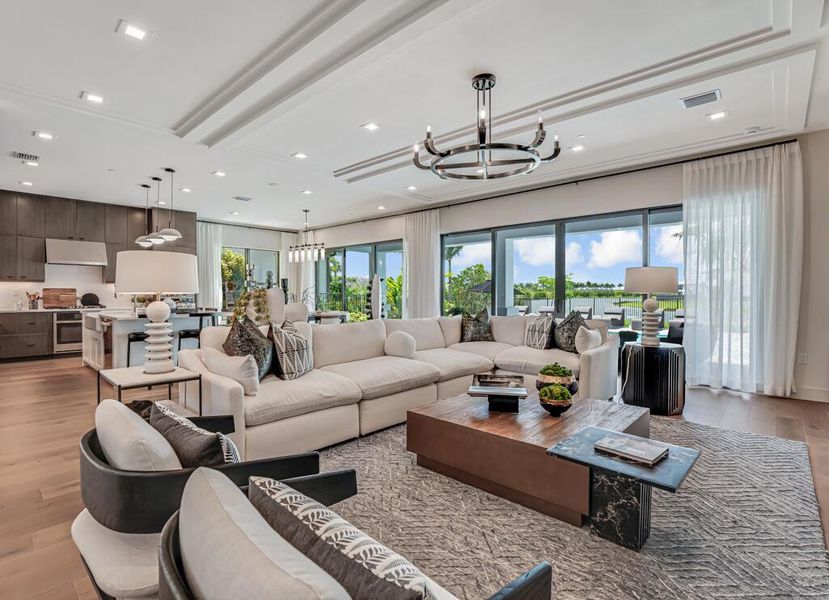 Furnished interior view inside a new home in Apex at Avenir, Palm Beach Gardens (Image 74).