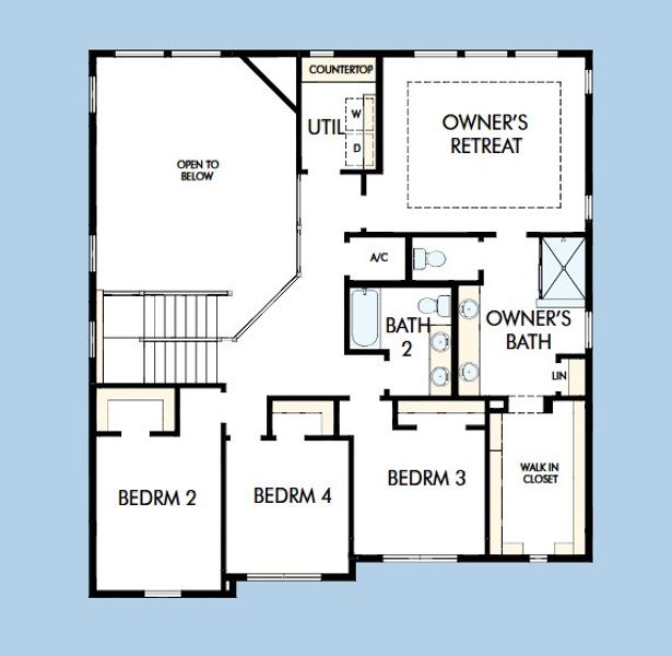 2D floor plan layout for the The Standley by David Weekley Homes in The Aurora Highlands The Vistas, Aurora, CO (Image 4). 2D floor plan layout for the The Standley by David Weekley Homes in The Aurora Highlands The Vistas, Aurora, CO (Image 4).