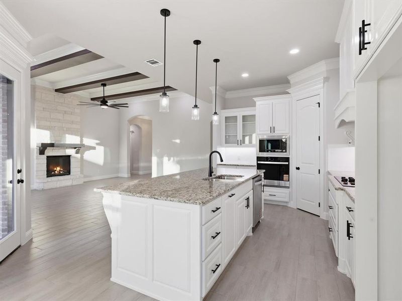 Furnished interior view inside a new home in , Granbury (Image 16). Furnished interior view inside a new home in , Granbury (Image 16).