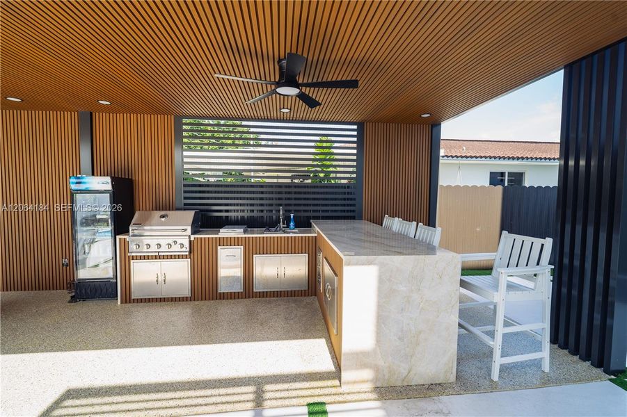 Exterior details and patio area of a home in , Miami (Image 37). Exterior details and patio area of a home in , Miami (Image 37).