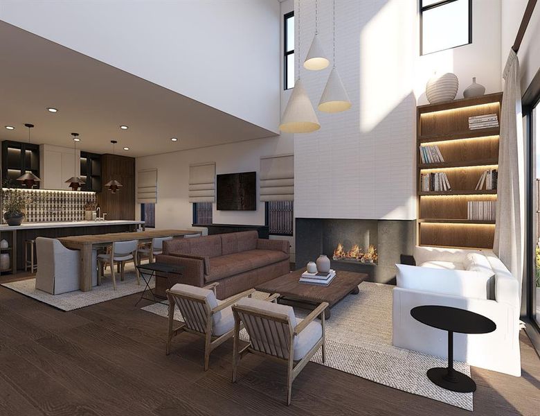 Furnished interior view inside a new home in , Dallas (Image 3).