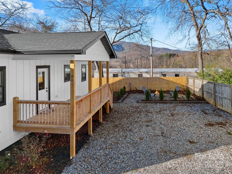 Exterior details and patio area of a home in , Bryson City (Image 28).