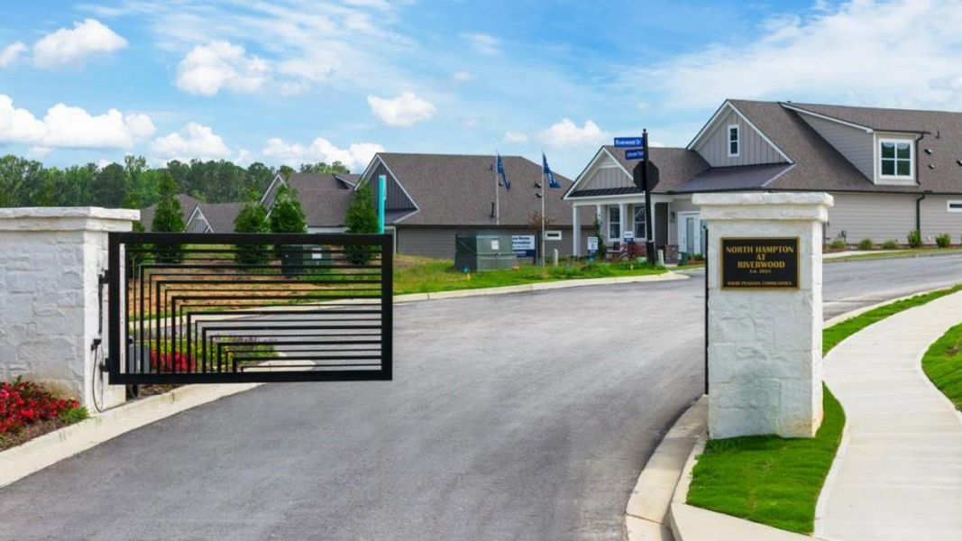 Front exterior of a new home in Hamptons at Riverwood North, Dallas, GA, highlighting curb appeal (Image 47).