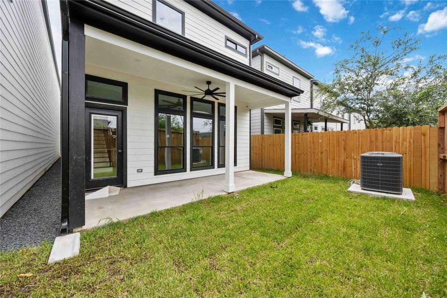 Exterior details and patio area of a home in , Houston (Image 4). Exterior details and patio area of a home in , Houston (Image 4).