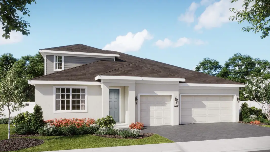 Traditional Elevation | Monticello | Trinity Gardens | New Homes in DeLand, FL by Landsea Homes
