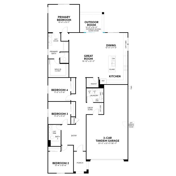 2D floor plan layout for the Laredo Phase 5a by Brookfield Residential in Highland Ridge at Alamar, Avondale, AZ (Image 15). 2D floor plan layout for the Laredo Phase 5a by Brookfield Residential in Highland Ridge at Alamar, Avondale, AZ (Image 15).