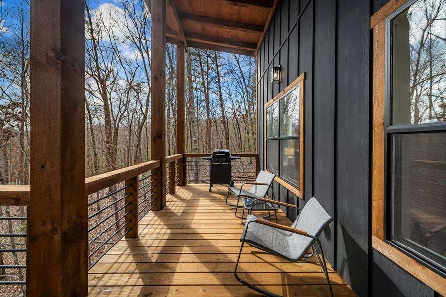 Exterior details and patio area of a home in , Morganton (Image 28).