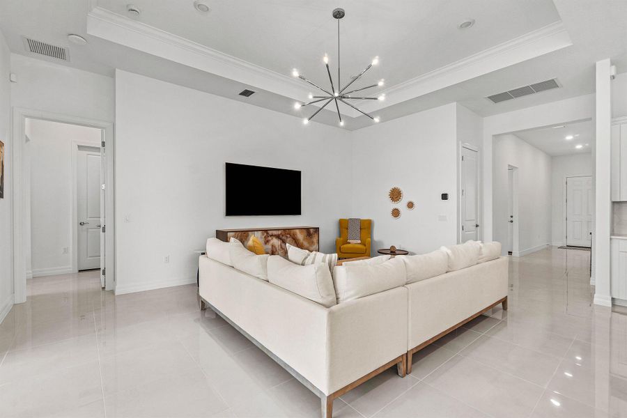 Furnished interior view inside a new home in Avondale at Avenir, Palm Beach Gardens (Image 18). Furnished interior view inside a new home in Avondale at Avenir, Palm Beach Gardens (Image 18).