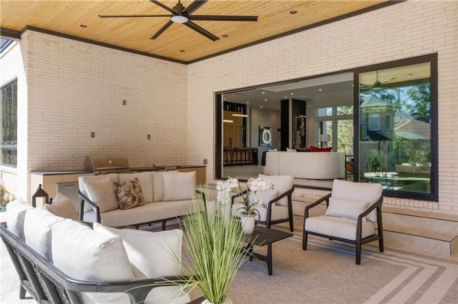 Exterior details and patio area of a home in , Atlanta (Image 35).