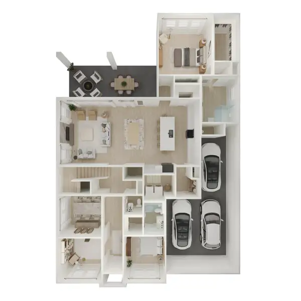 2D floor plan layout for the Stirling by K. Hovnanian® Homes in Grand Magnolia, Magnolia, TX (Image 4). 2D floor plan layout for the Stirling by K. Hovnanian® Homes in Grand Magnolia, Magnolia, TX (Image 4).
