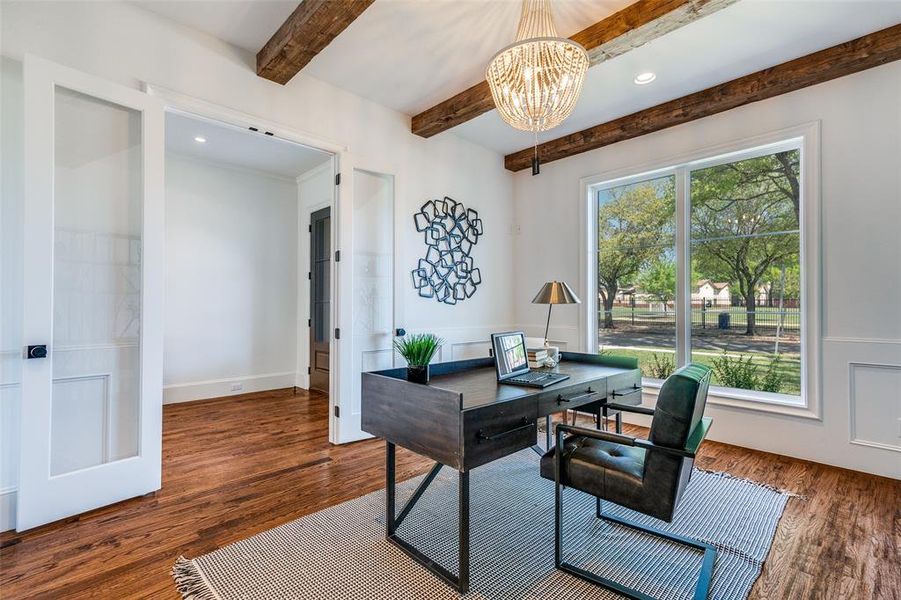 Furnished interior view inside a new home in , Dallas (Image 32).