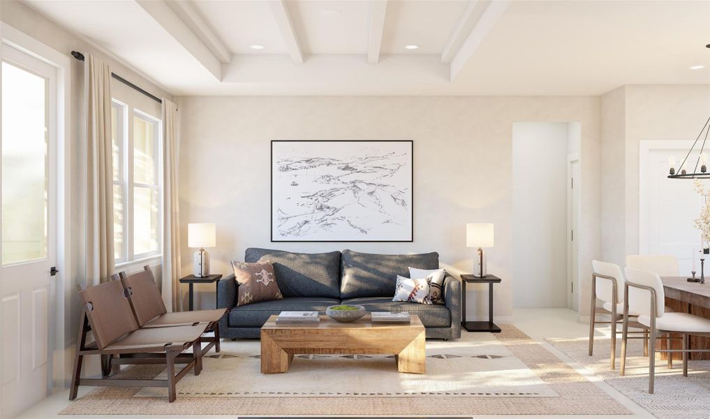 Cozy great room (*Artist rendering used for illustration purposes only.)